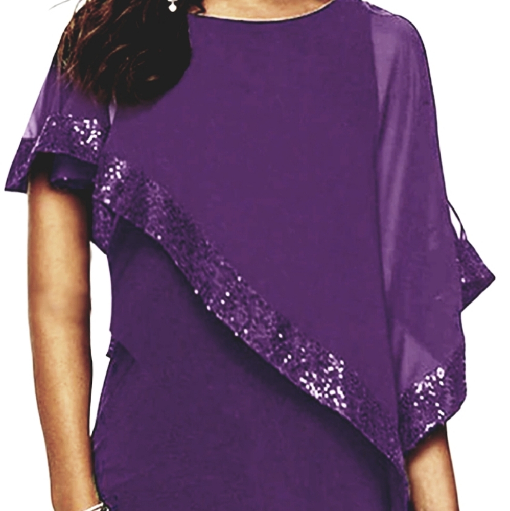 Purple dress with sequins